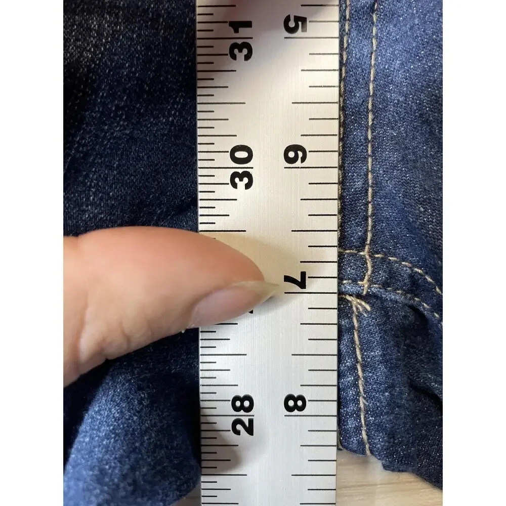 Justice Jeans‎ Girls 8 Dark Wash Simply Low Super Skinny Rhinestone Embellished